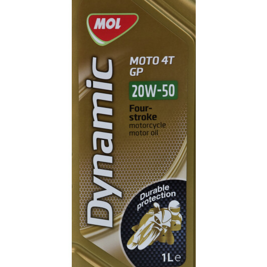 Моторное масло 4T MOL Dynamic Moto GP 20W-50 полусинтетическое 1 л