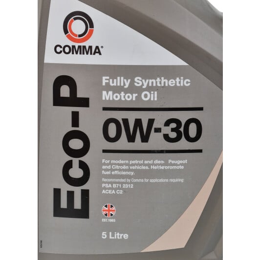 Моторное масло Comma Eco-P 0W-30 5 л на Chevrolet Colorado