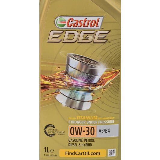 Моторна олива Castrol EDGE A3/B4 0W-30 1 л на Iveco Daily IV