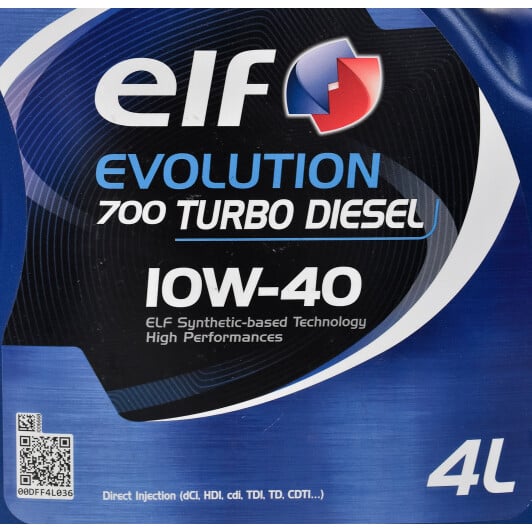 Моторное масло Elf Evolution 700 Turbo Diesel 10W-40 4 л на Toyota Land Cruiser Prado (120, 150)