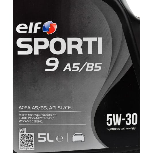 Моторное масло Elf Sporti 9 A5/B5 5W-30 5 л на Lada 2110