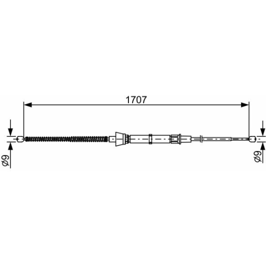 Трос ручного гальма Bosch 1 987 482 457