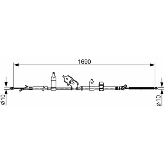 Трос ручного гальма Bosch 1 987 482 443