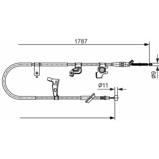Трос ручного гальма Bosch 1 987 482 435