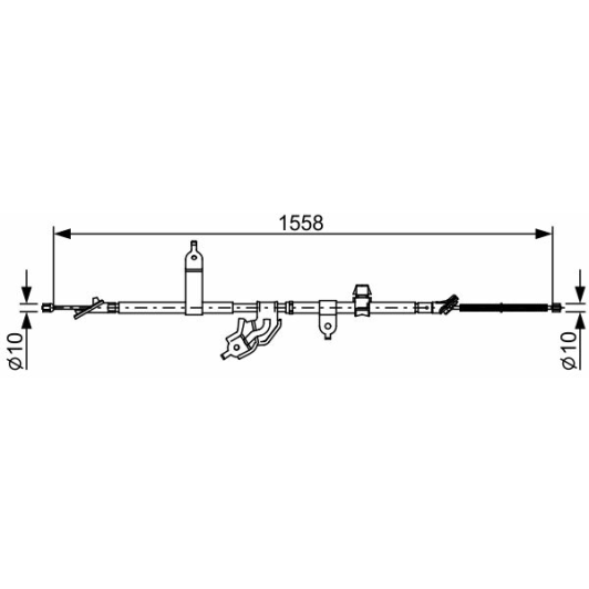 Трос ручного тормоза Bosch 1 987 482 512 для Toyota Yaris