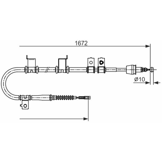 Трос ручного тормоза Bosch 1987482713