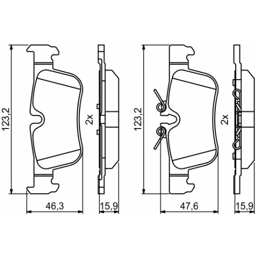 Гальмівні колодки Bosch 0986494812