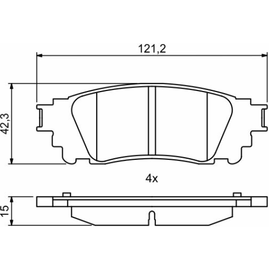 Тормозные колодки Bosch 0986494823