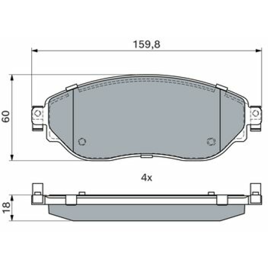 Тормозные колодки Bosch 0986494867 для Nissan Tiida