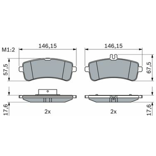 Тормозные колодки Bosch 0986494763 для Mercedes AMG GT