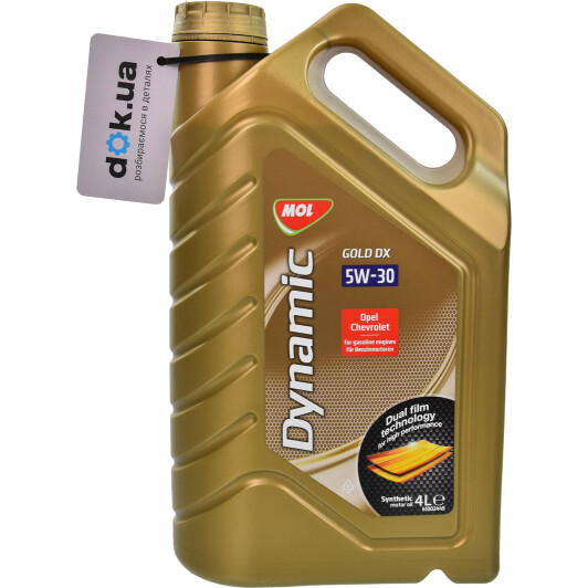 Моторное масло MOL Dynamic Gold DX 5W-30 4 л на Audi 90