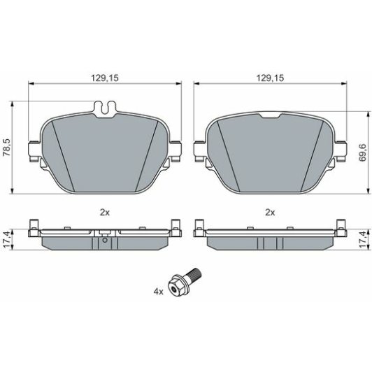 0986460027 Bosch Тормозные колодки
