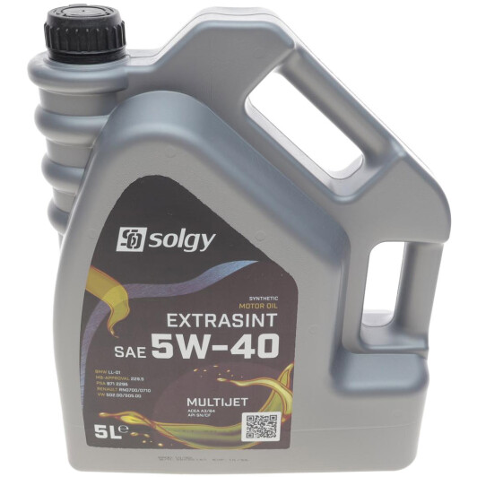 Моторное масло Solgy Extrasint Multijet 5W-40 5 л на Toyota Avensis