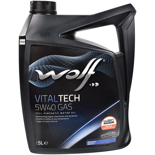 Моторное масло Wolf Vitaltech Gas 5W-40 5 л на Volvo 740