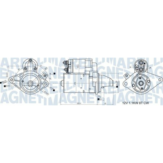 Стартер Magneti Marelli 063721407010 для Toyota Aygo