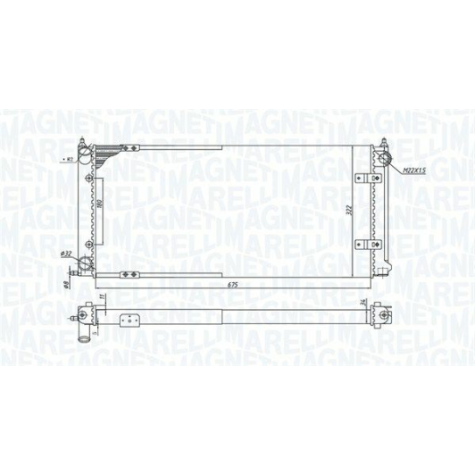 Радіатор охолодження двигуна Magneti Marelli 350213188300 для Volkswagen Golf