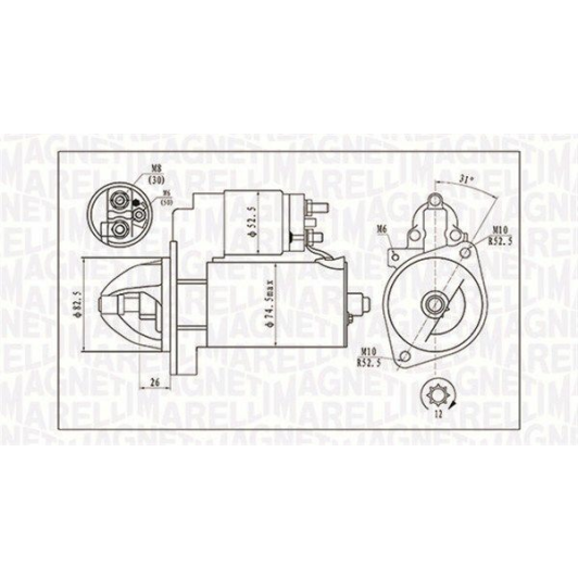 Стартер Magneti Marelli 063721410010