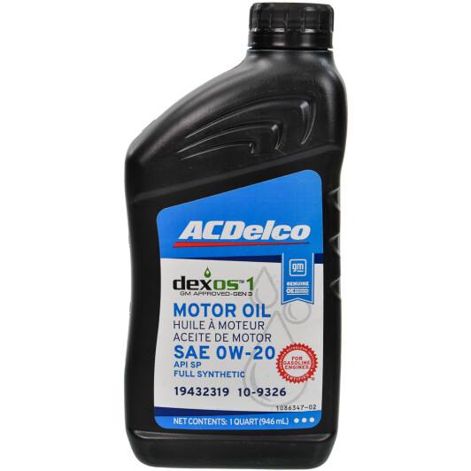 Моторна олива ACDelco Full Synthetic 0W-20 0,95 л на Fiat Duna