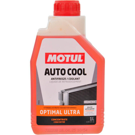 Motul Inugel Optimal Ultra G12+ оранжевий концентрат антифризу