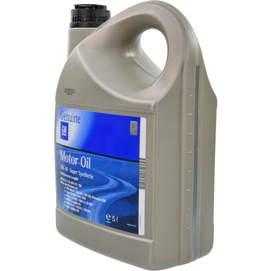 Олива General Motors Super Synthetic 5W-30 5 л на Isuzu Rodeo