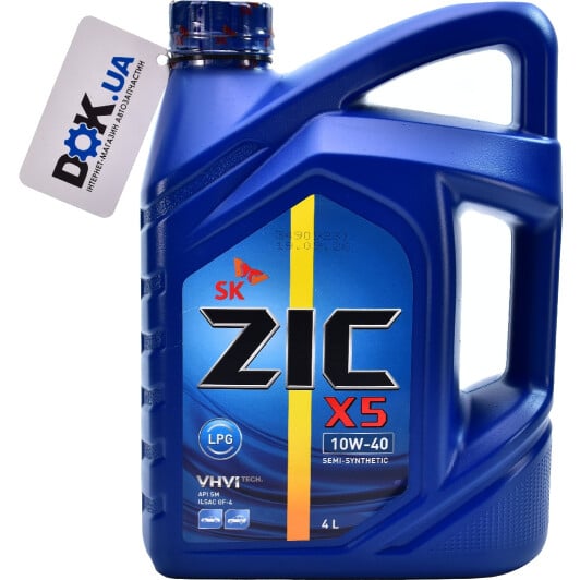 Моторное масло ZIC X5 LPG 10W-40 4 л на Daewoo Prince