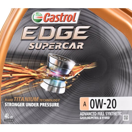 Моторна олива Castrol EDGE Supercar A Titanium FST 0W-20 4 л на Chevrolet Camaro