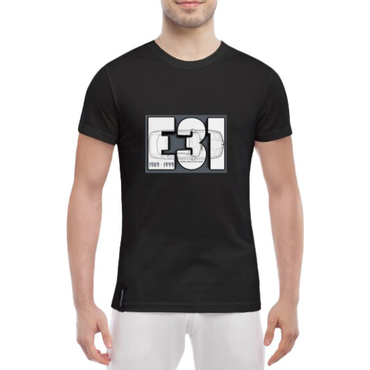 Футболка мужская Globuspioner классическая E31 черная принт спереди XXL