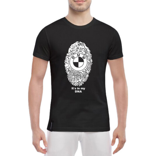 Футболка мужская Globuspioner классическая BMW DNA черная принт спереди XL