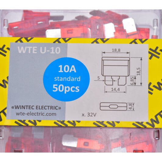 Набір запобіжників WTE WTE-U10 FT midi (normal) 50 шт.