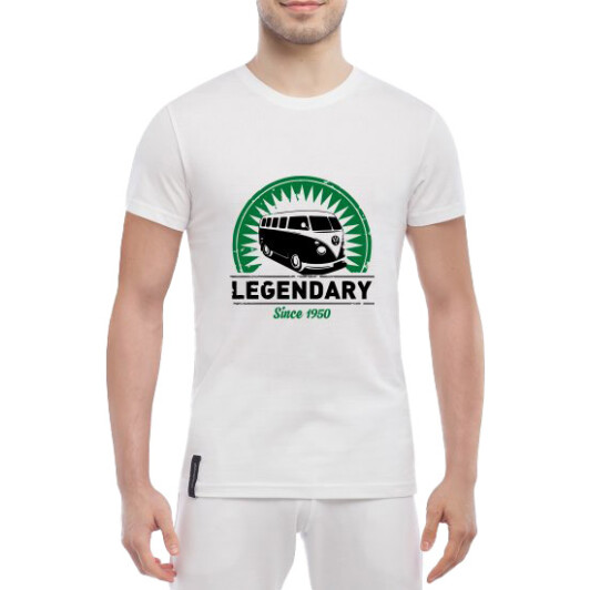 Футболка мужская Globuspioner классическая Legendary Since 1950 белая принт спереди 3XL