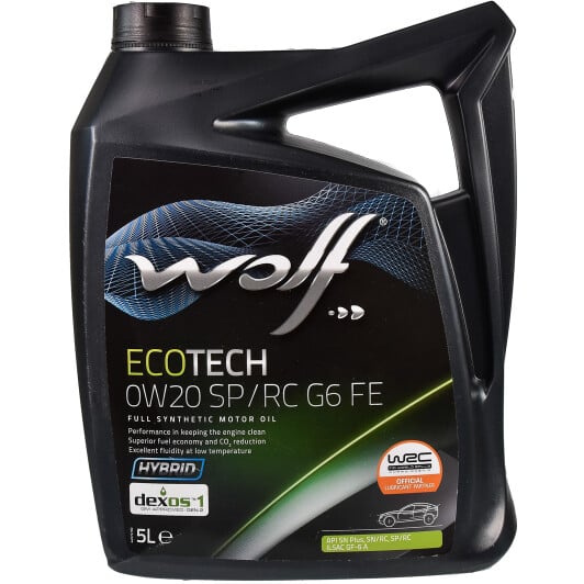 Моторное масло Wolf Ecotech SP/RC G6 FE 0W-20 5 л на Ford Ka