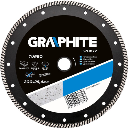 Круг відрізний Graphite Turbo 57H872 200 мм