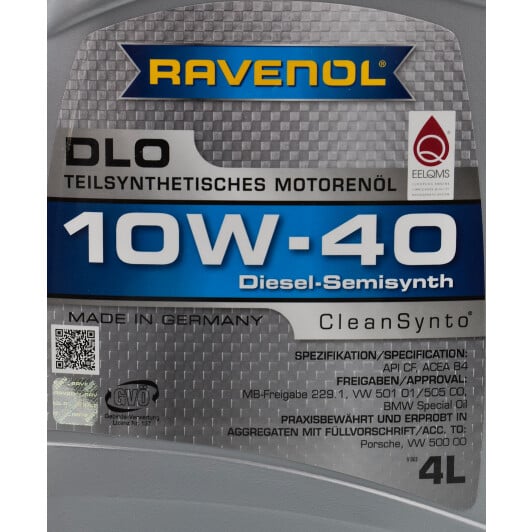 Моторна олива Ravenol DLO 10W-40 4 л на Suzuki Alto
