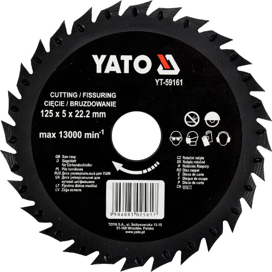 Круг відрізний Yato YT-59160 115 мм