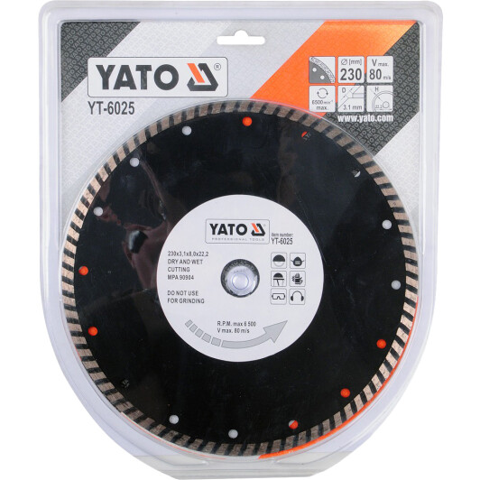 Круг отрезной Yato YT-6025 230 мм