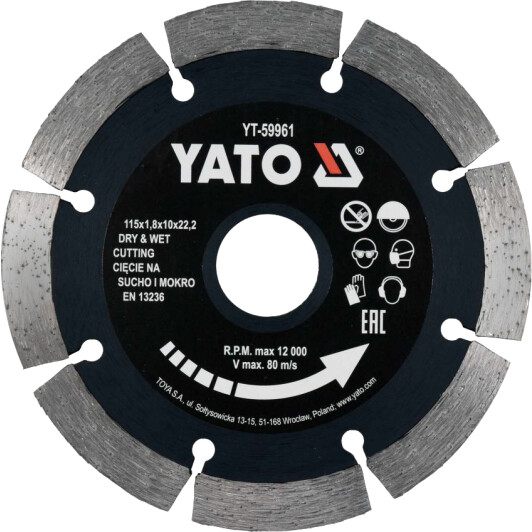 Круг отрезной Yato YT-59961 115 мм