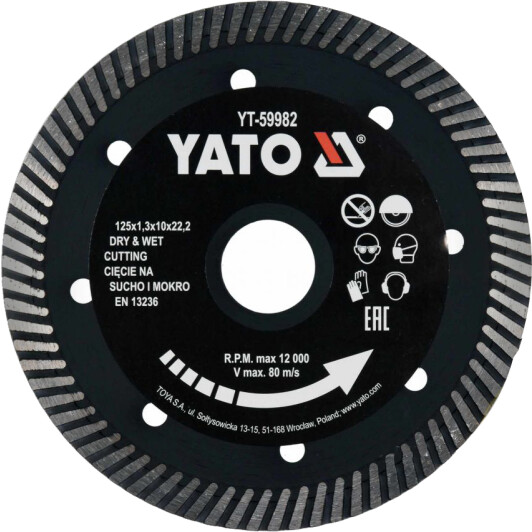 Круг отрезной Yato YT-59982 125 мм
