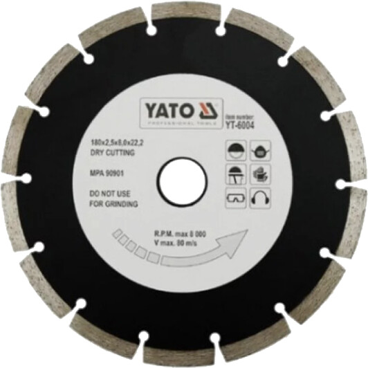 Круг отрезной Yato YT-6004 180 мм