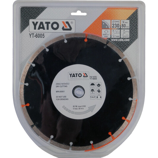 Круг отрезной Yato YT-6005 230 мм