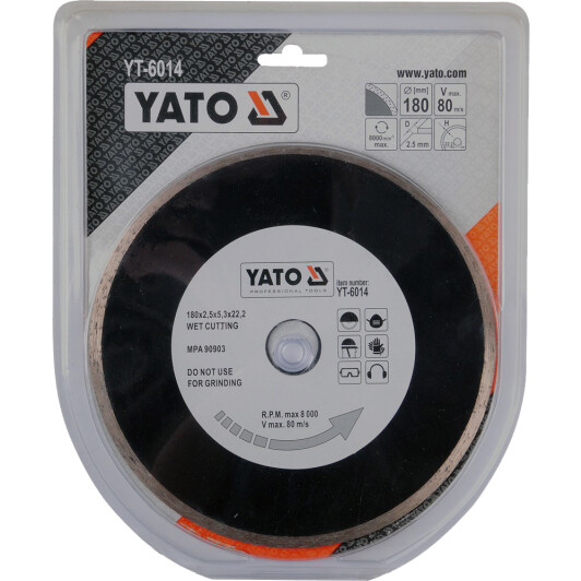 Круг відрізний Yato YT-6014 180 мм
