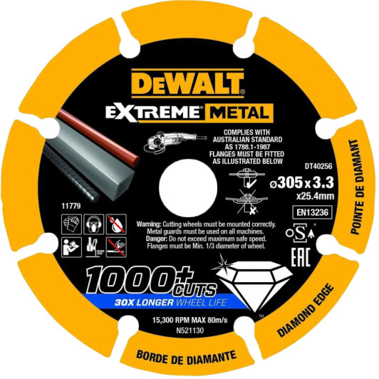 Круг відрізний DeWALT Extreme Metal DT40256 305 мм
