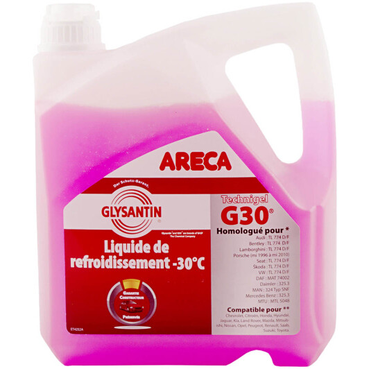 Areca Technigel G30 G12+ розовый -30 °C готовый антифриз