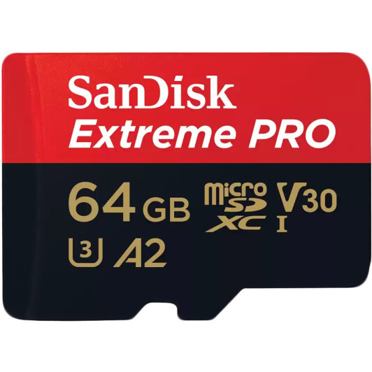 Карта пам’яті SanDisk Extreme PRO microSDXC 64 ГБ з SD-адаптером