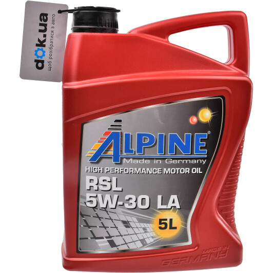Моторна олива Alpine RSL LA 5W-30 5 л на Alfa Romeo GT