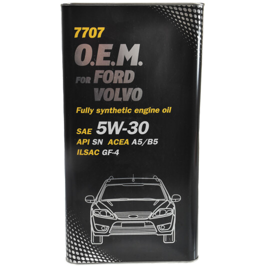 Моторна олива Mannol O.E.M. For Ford Volvo (Metal) 5W-30 5 л на Ford Grand C-Max