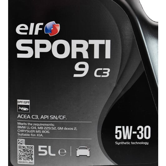Моторное масло Elf Sporti 9 C3 5W-30 5 л на Peugeot 4007