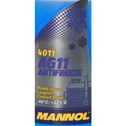 Готовый антифриз Mannol AG11 Longterm G11 синий -40 °C 1 л