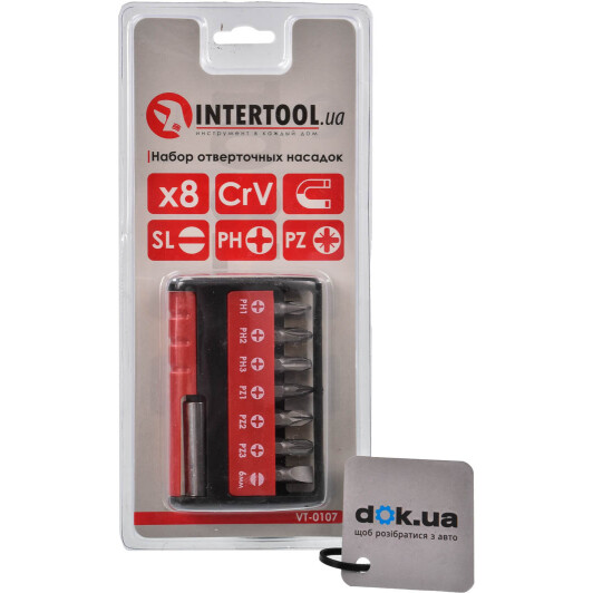 Набір бит з тримачем Intertool VT-0107 7 шт.