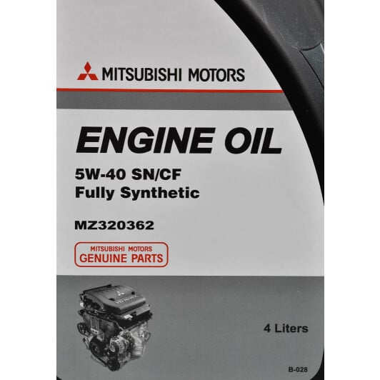 Моторна олива Mitsubishi Engine Oil SN/CF 5W-40 4 л на Rover CityRover