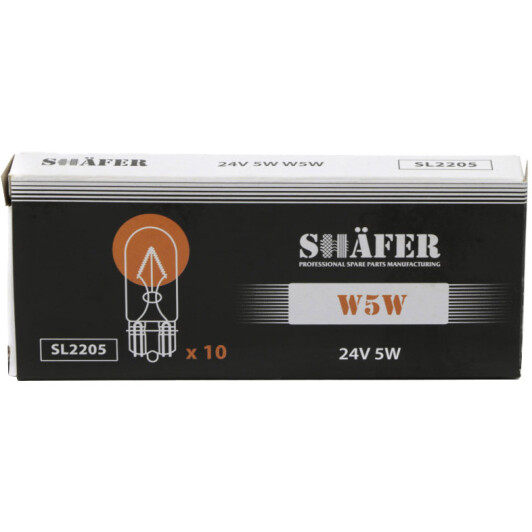 Автолампа Shafer W5W W2,1x9,5d 5 W SL2205